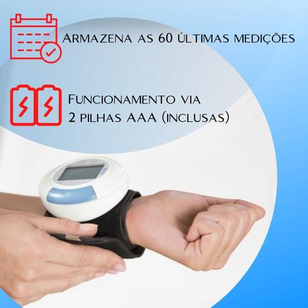 Imagem de Kit 2 Medidor De Pressão Arterial Digital De Pulso Aparelho Monitor Detecta Arritmia Cardíaca