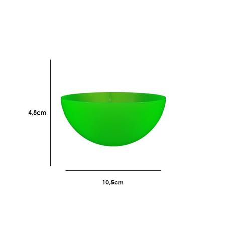 Imagem de Kit 2 Mini Bowl Verde Neon 240Ml Plástico Premium