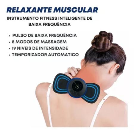 Imagem de Kit 2 Mini Massageador Elétrico Portátil Cervical EMS Varilex Alivia Dores Corpo Pescoço