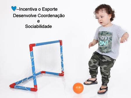 Imagem de Kit 2 Mini Traves Futebol Infantil Criança Mini Gol Trave Bola Barato