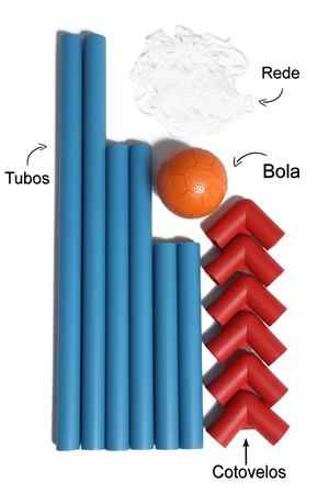 Imagem de Kit 2 Mini Traves Futebol Infantil Criança Mini Gol Trave Bola Barato