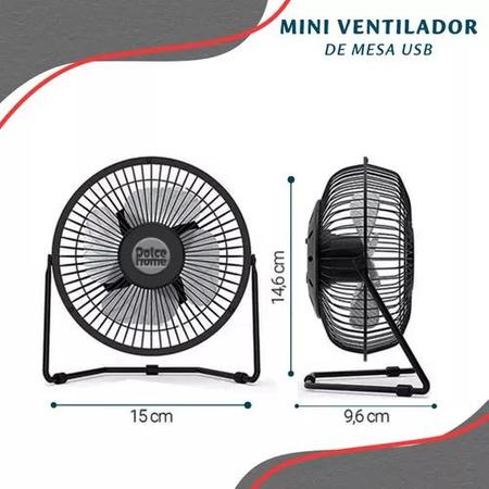 Imagem de Kit 2 Mini Ventilador Mesa USB Potente Portátil Silencioso 4 Pás