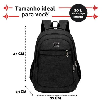 Imagem de Kit 2 Mochilas Bolsa Viagem Resistente Casual Viagem Faculdade Coreana Prática Unissex Mala Escolar