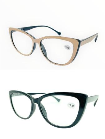 Imagem de Kit 2 Óculos De Leitura +1.00 +4.00 Gatinha Modelo Feminino XM2060