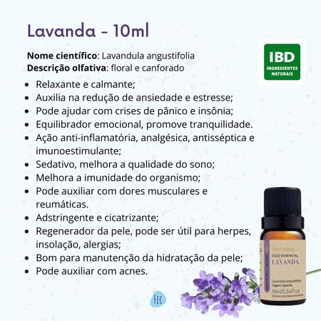 Imagem de Kit 2 Óleo Essencial Puro de Lavanda Via Aroma 10ml