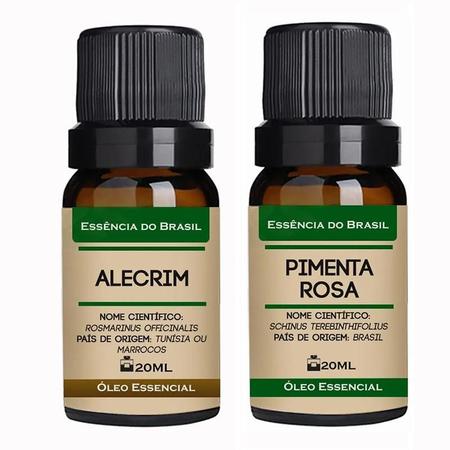 Imagem de Kit 2 Óleos Essenciais 20Ml Alecrim + Pimenta Rosa - Puro