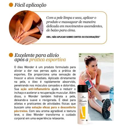 Imagem de Kit 2 Óleos Massagem Para Pernas E Corpo Relaxante Muscular