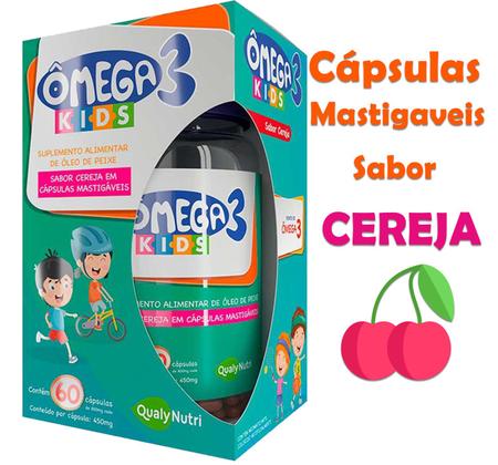 Mega 3 Kids Óleo Peixe 60 Cápsulas Mastigáveis Cereja