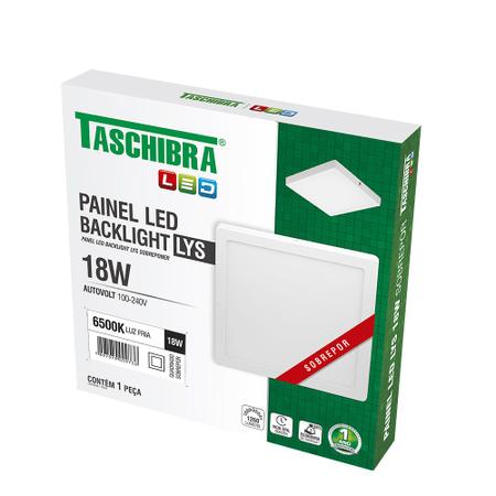 Imagem de Kit 2 Painel LED 18W LYS Quadrado Sobrepor - Taschibra