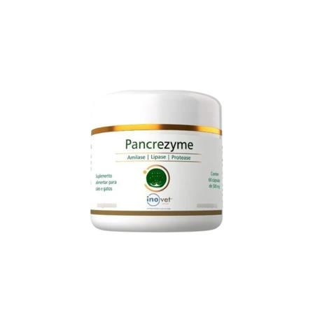 Imagem de Kit 2 Pancrezyme 500mg 60 Cápsulas Supl. Alimentar - Inovet