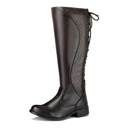 Kit 2 Pares Bota Casual Neway Cano Longo e Cano Curto Marrom Imagem de Kit 2 Pares Bota Casual Neway Cano Longo e Cano Curto Marrom