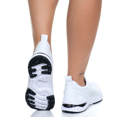 Imagem de Kit 2 Pares Tênis Feminino Branco Esportivo para Caminhada Treino