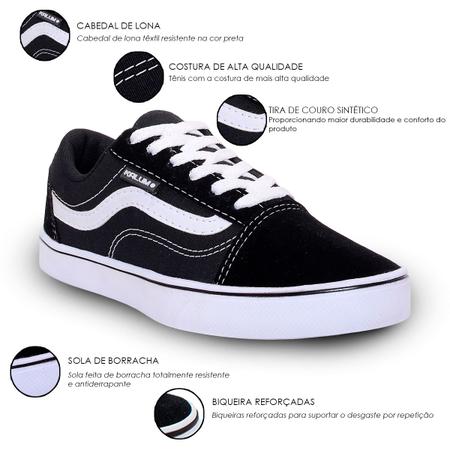 Kit 2 Pares Tenis Kalum Old Skol Unissex Imagem de Kit 2 Pares Tenis Kalum Old Skol Unissex