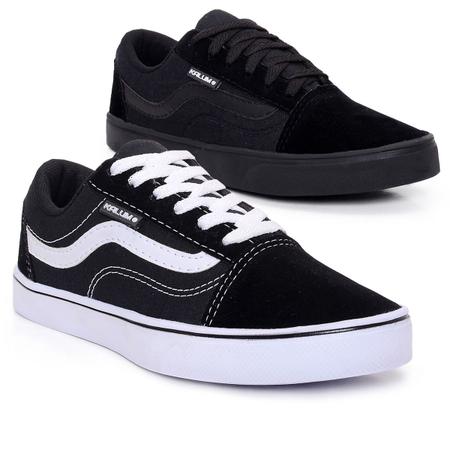 Kit 2 Pares Tenis Kalum Old Skol Unissex Imagem de Kit 2 Pares Tenis Kalum Old Skol Unissex