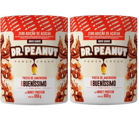 Kit 2 pastas de amendoim dr. peanut 600g - bueníssimo - Dr Peanut