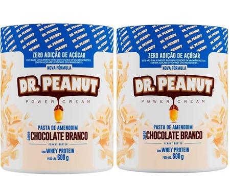 Kit 2 pastas de amendoim dr.peanut 600g - chocolate branco - Dr Peanut -  Pasta de Amendoim - Magazine Luiza