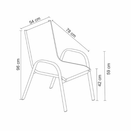 Imagem de Kit 2 Peças Cadeira Outdoor Maresias Várias Cores - Rivatti