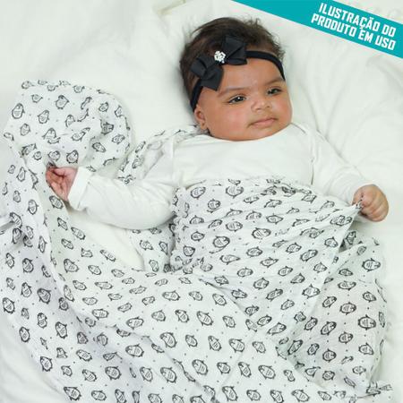 Kit 2 Peças Cueiro Vira Manta Toalha Fralda Bebê Hipoalergênico Bichinhos Branco e Preto - Casa Pedro Imagem de Kit 2 Peças Cueiro Vira Manta Toalha Fralda Bebê Hipoalergênico Bichinhos Branco e Preto
