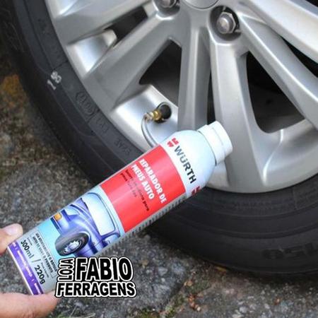 Imagem de Kit 2 Peças - Spray Enche E Tapa Furo Reparador De Pneus Carro Wurth 300ml