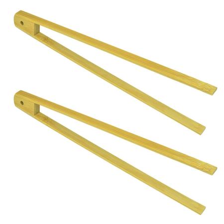 Kit 2 Pegadores Pinça de Bambu Alimentos Cozinha Wincy 30cm Imagem de Kit 2 Pegadores Pinça de Bambu Alimentos Cozinha Wincy 30cm