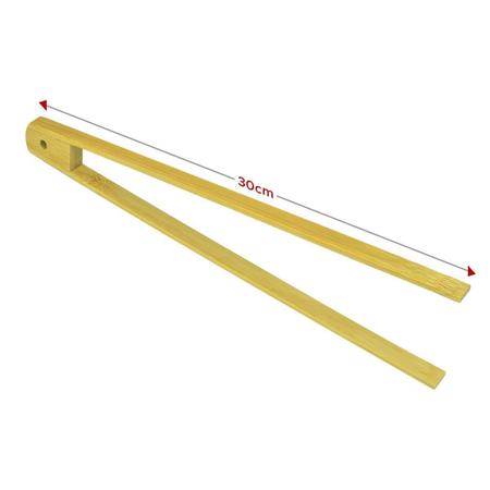 Kit 2 Pegadores Pinça de Bambu Alimentos Cozinha Wincy 30cm Imagem de Kit 2 Pegadores Pinça de Bambu Alimentos Cozinha Wincy 30cm