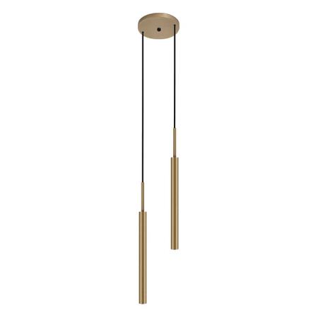 Imagem de Kit 2 Pendentes Luminária Teto Tubo Duplo Quarto Cama Bronze