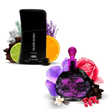 Kit 2 Perfumes Importados Ebon e Silver Spirit I Scents Kit de