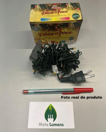 Imagem de Kit 2 Pisca Pisca Arroz 100 Lãmpadas Colorido - 127v