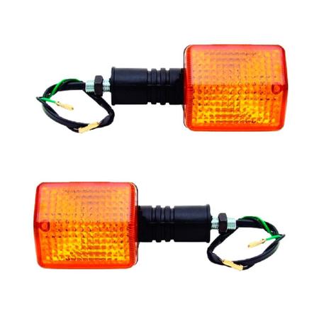 Jogo 4 Pisca Completo Com Lâmpada Cbx 200 Strada Xlx 350 Nx 150 200 Laranja - Mega Virtual Comercio Online