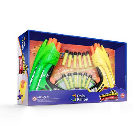 Pistola Lançador De Dardos Arma De Brinquedo Kit 2 Armas