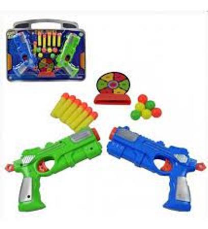 Kit Arminha de Brinquedo Pistola / Atira bolinhas de Plástico