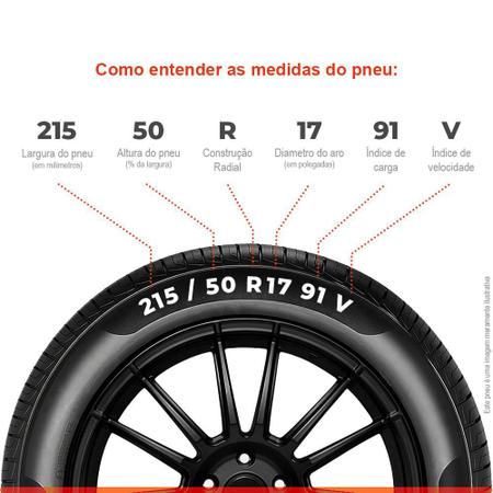 Imagem de Kit 2 Pneu Pirelli Aro 17 215/50r17 91V S-I Cinturato P7