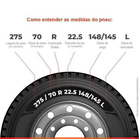 Imagem de Kit 2 Pneu Pirelli Aro 22.5 275/70r22.5 148/145L FR01