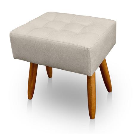 Imagem de Kit 2 Poltrona Decorativa Nina com Puff New para Sala e Quarto Suede - LH Decor