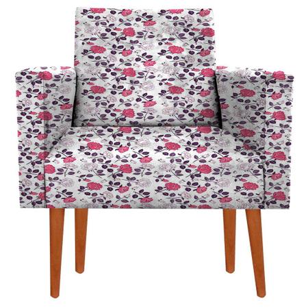 Imagem de Kit 2 Poltronas Cadeira Decorativa Floral 24