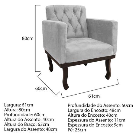 Imagem de Kit 2 Poltronas Classic Linho - ADJ Decor