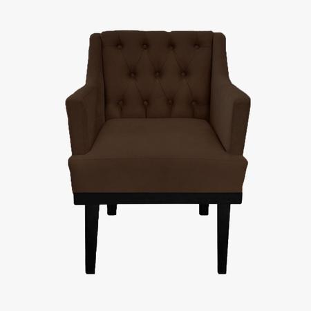 Imagem de Kit 2 Poltronas Decorativa Em Capitonê Para Sala de Visitas Classica Corano Marrom LM DECOR