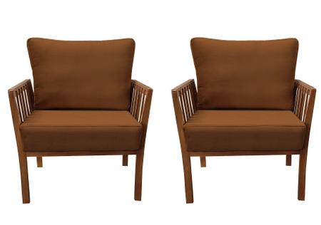 Kit 2 poltronas decorativa luxo califórnia dora bela Imagem de Kit 2 poltronas decorativa luxo califórnia dora bela