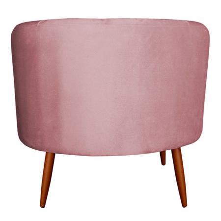 Imagem de Kit 2 Poltronas Decorativa Sala de Estar Megan Veludo Rosa - Montanaris Decor