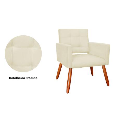 Imagem de Kit 2 Poltronas Decorativas Camila Marfim - DS ESTOFADOS