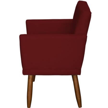 Imagem de Kit 2 Poltronas Decorativas Para Sala Beatriz Com Base Suede Cores Pé Castanho 