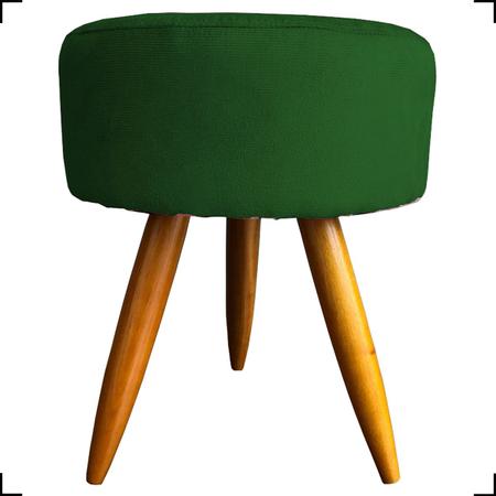 Imagem de Kit 2 Poltronas Decorativas Reforçadas Para Recepção + Puff Redondo Suede Verde - Clique e Decore