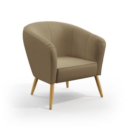 Kit 2 Poltronas Decorativas Vênus Detalhada com Puff Quasar Sued Capuccino Aradecor Imagem de Kit 2 Poltronas Decorativas Vênus Detalhada com Puff Quasar Sued Capuccino Aradecor