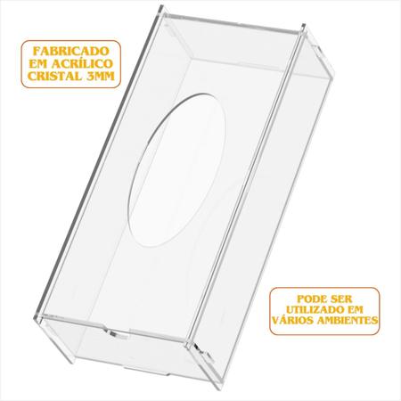 Imagem de Kit 2 Portas Lenços De Papel Desmontável Em Acrílico Cristal