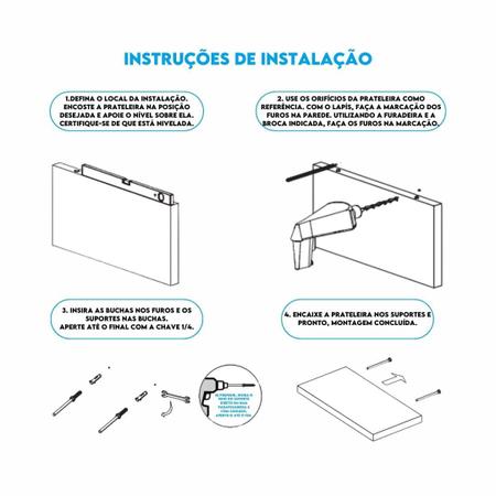 Imagem de Kit 2 Prateleira de Madeira 100x25 com Suporte Invisível Decoração