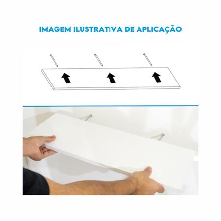 Imagem de Kit 2 Prateleira de Madeira 60x25 com Suporte Invisível Decoração