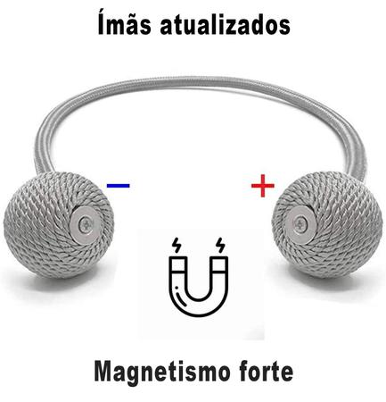 Imagem de Kit 2 Prendedores De Cortina Magnético Presilhas Abraçadeira com Imã LUMAI