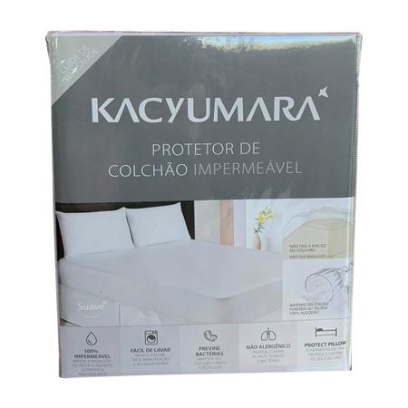 Imagem de Kit 2 Protetores Solteiro e 2 Protetores de Travesseiro Impermeáveis - Kacyumara