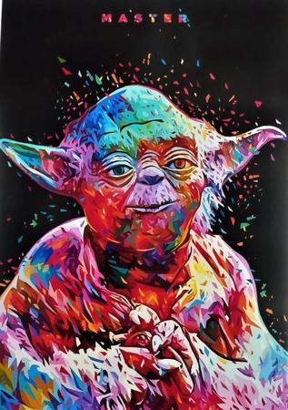 Quadro Decorativo Star Wars Yoda Pop Art 2