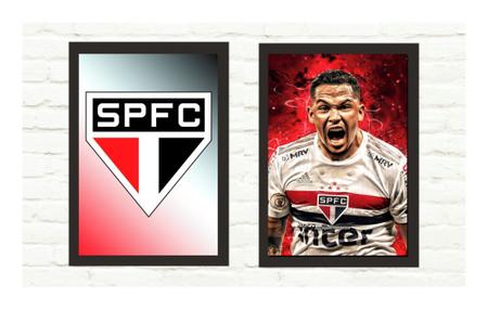 Kit 2 Quadros Decorativos Futebol São Paulo Mod14 21x30cm - Sempre Viva Home Decor Imagem de Kit 2 Quadros Decorativos Futebol São Paulo Mod14 21x30cm